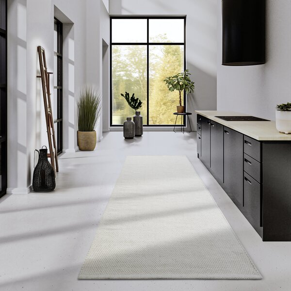 ELLE Decoration , Behúň Delhi 106052 White z kolekcie Elle, 80x200, biela, chodba / predsieň