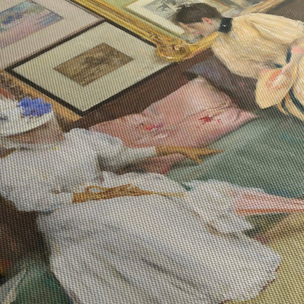 Obraz - William Merritt Chase, A Friendly Call, reprodukcia (90x60 cm)