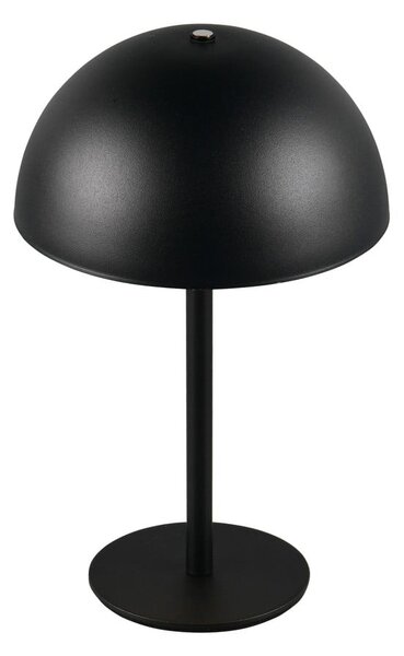 Matne čierna LED stolová lampa s kovovým tienidlom (výška 21 cm) Munoz – Reality