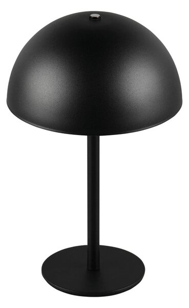 Matne čierna LED stolová lampa s kovovým tienidlom (výška 21 cm) Munoz – Reality