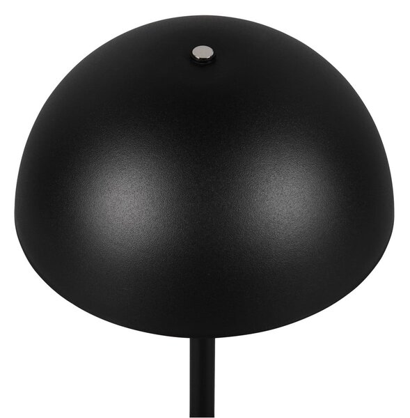 Matne čierna LED stolová lampa s kovovým tienidlom (výška 21 cm) Munoz – Reality