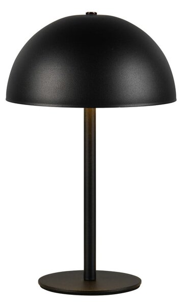 Matne čierna LED stolová lampa s kovovým tienidlom (výška 21 cm) Munoz – Reality
