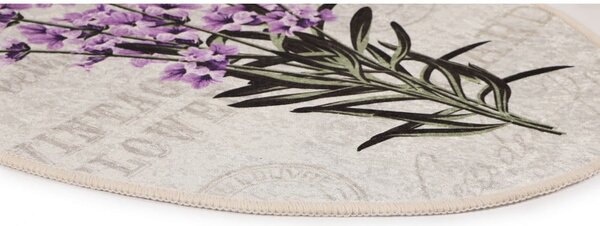 Fialovo-béžové kúpeľňové predložky v súprave 3 ks 60x100 cm Lavender – Foutastic