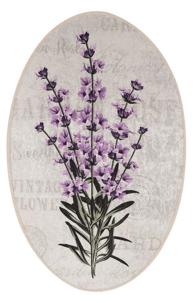Fialovo-béžové kúpeľňové predložky v súprave 3 ks 60x100 cm Lavender – Foutastic