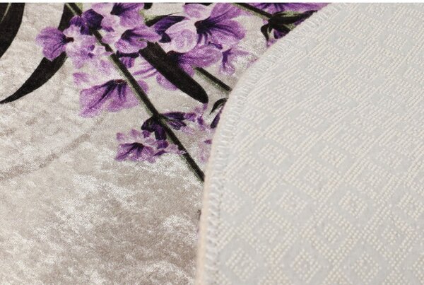 Fialovo-béžové kúpeľňové predložky v súprave 3 ks 60x100 cm Lavender – Foutastic