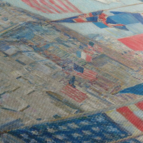 Obraz - Childe Hassam, Allies day, reprodukcia (s hodinami) (90x30 cm)