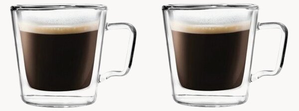 Dvojstenné borosilikátové šálky na espresso Diva, 2 ks