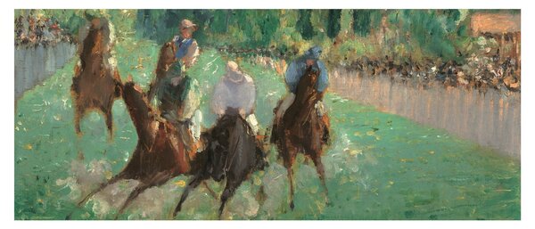 Obraz - Edouard Manet, At the Races, reprodukcia (120x50 cm)