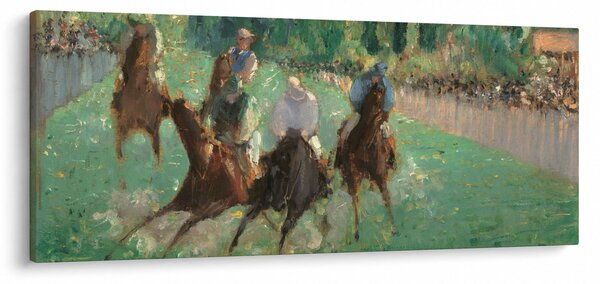 Obraz - Edouard Manet, At the Races, reprodukcia (120x50 cm)