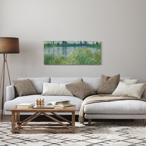 Obraz - Claude Monet, Banks of the Seine, reprodukcia (120x50 cm)