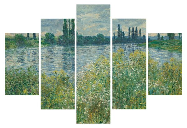 Obraz - Claude Monet, Banks of the Seine, reprodukcia (150x105 cm)