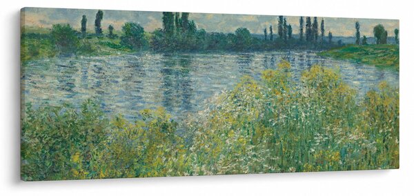 Obraz - Claude Monet, Banks of the Seine, reprodukcia (120x50 cm)