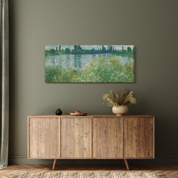 Obraz - Claude Monet, Banks of the Seine, reprodukcia (120x50 cm)