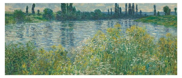 Obraz - Claude Monet, Banks of the Seine, reprodukcia (120x50 cm)