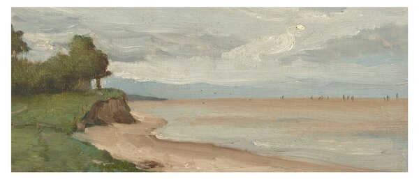 Obraz - Jean-Baptiste-Camille Corot, Beach Near Etretat, reprodukcia (120x50 cm)