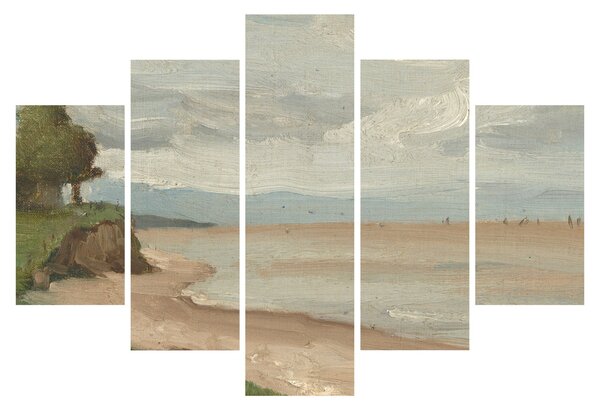 Obraz - Jean-Baptiste-Camille Corot, Beach Near Etretat, reprodukcia (150x105 cm)