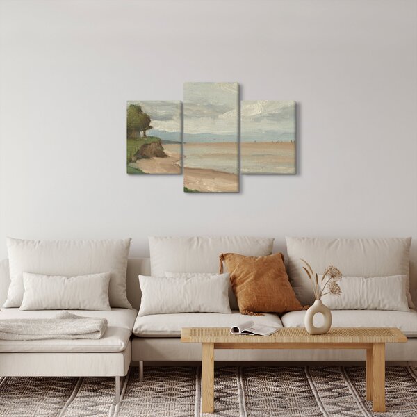 Obraz - Jean-Baptiste-Camille Corot, Beach Near Etretat, reprodukcia (90x60 cm)
