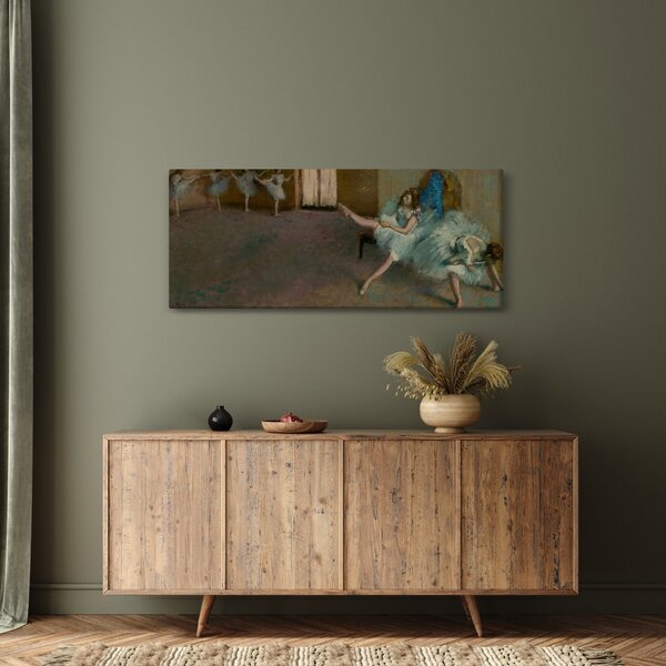 Obraz - Edgar Degas, Before the Ballet, reprodukcia (120x50 cm)
