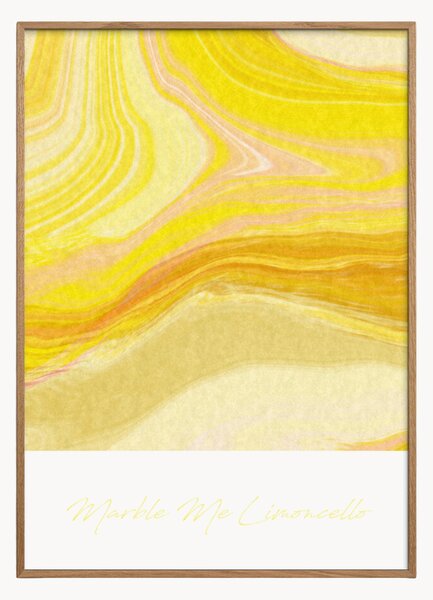 Nástenná dekorácia v ráme Marble Me Limoncello