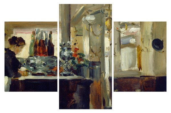 Obraz - Style of Edouard Manet, Bon Bock Cafe, reprodukcia (90x60 cm)