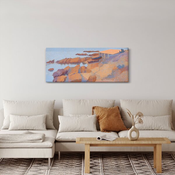 Obraz - Henri Edmond Cross, Calanque des Antibois, reprodukcia (120x50 cm)
