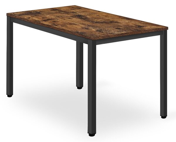 Stôl TESSA 120cm x 60cm - rustikálny / čierne nohy