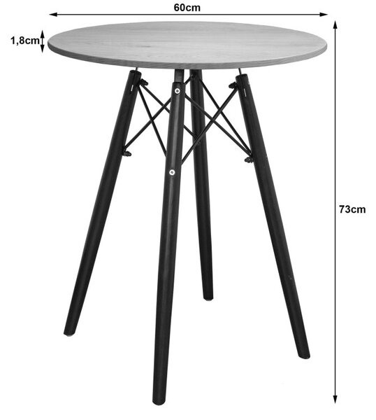 Jedálenský stôl TODI 60 cm dub