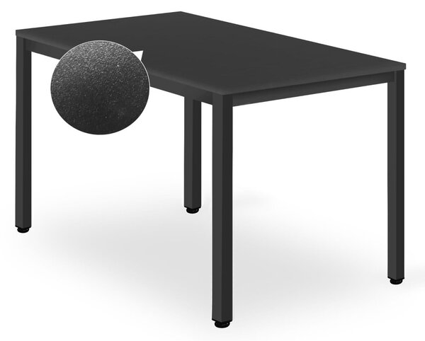 Stôl TESSA 120cm x 60cm - čierny / čierne nohy