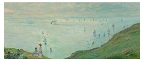 Obraz - Henri Fantin-Latour, Cliffs at Pourville, reprodukcia (120x50 cm)