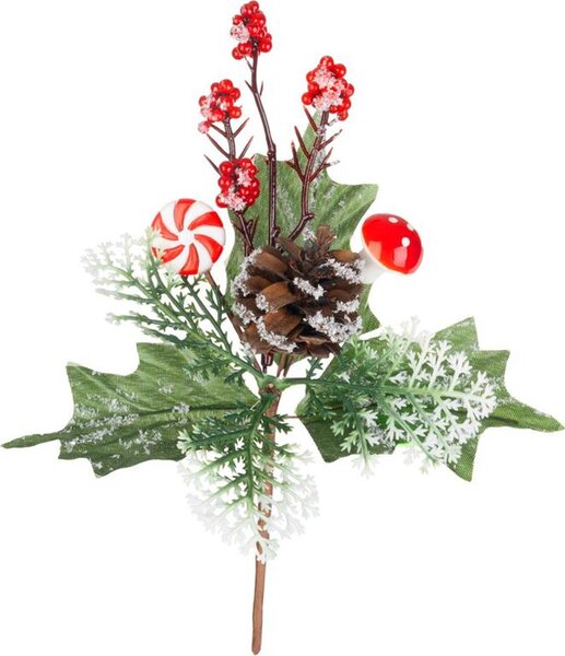 Vetvička MagicHome Vianoce, 19 cm