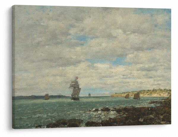 Obraz - Eugène Boudin, Coast of Brittany, reprodukcia (70x50 cm)