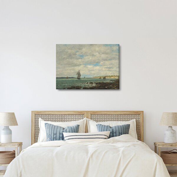 Obraz - Eugène Boudin, Coast of Brittany, reprodukcia (70x50 cm)