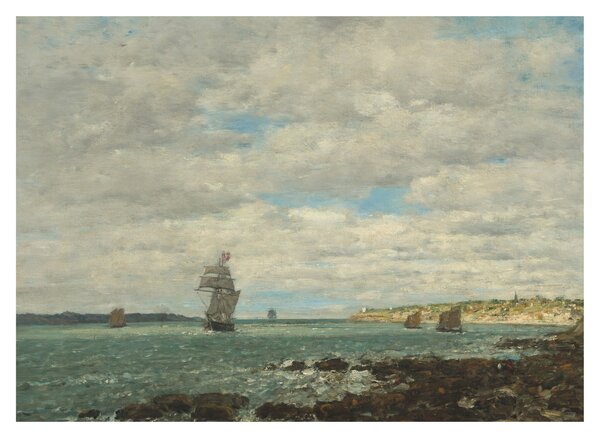Obraz - Eugène Boudin, Coast of Brittany, reprodukcia (70x50 cm)
