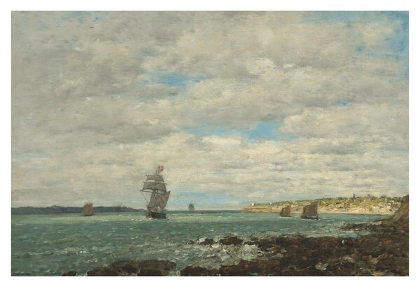 Obraz - Eugène Boudin, Coast of Brittany, reprodukcia (90x60 cm)