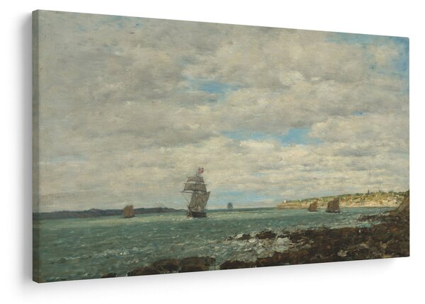 Obraz - Eugène Boudin, Coast of Brittany, reprodukcia (90x60 cm)