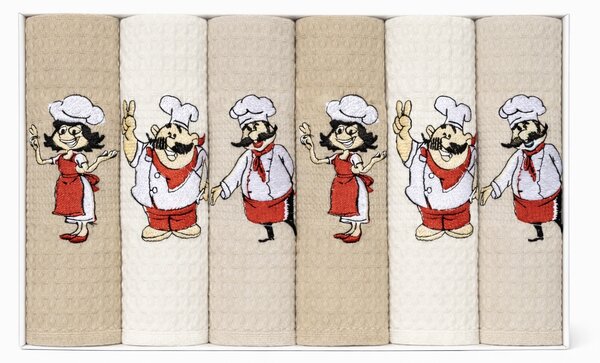 Didatex Kuchynské utierky Kuchár set 6 ks