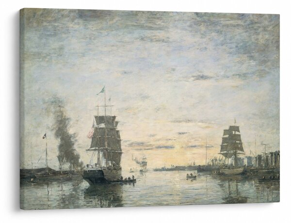 Obraz - Eugène Boudin, Entrance to the Harbor, Le Havre, reprodukcia (70x50 cm)