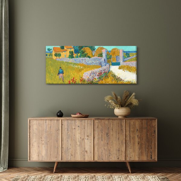 Obraz - Vincent van Gogh, Farmhouse in Provence, reprodukcia (120x50 cm)