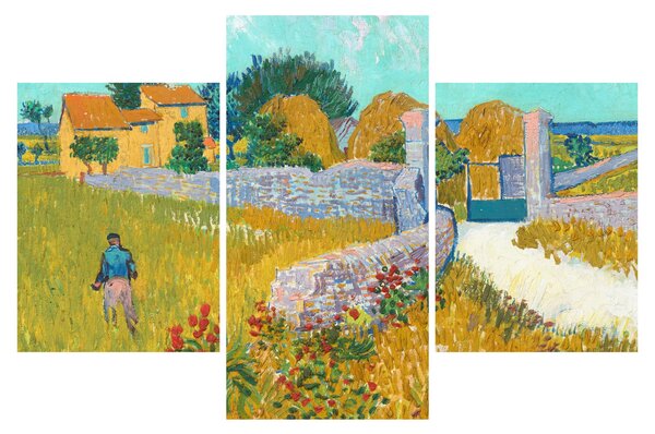 Obraz - Vincent van Gogh, Farmhouse in Provence, reprodukcia (90x60 cm)