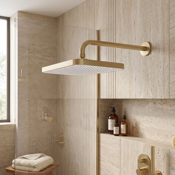 Obdĺžniková dažďová sprcha REA JS-032 Brushed Gold