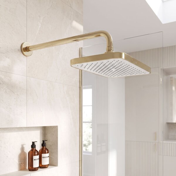 Obdĺžniková dažďová sprcha REA JS-032 Brushed Gold