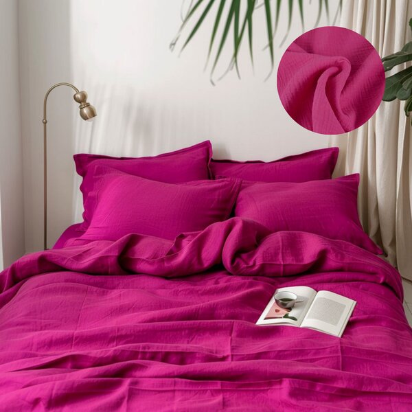 Mušelínové obliečky Fuchsia Rozmer obliečok: 140x200 cm, Obsah balenia: Set Balenie