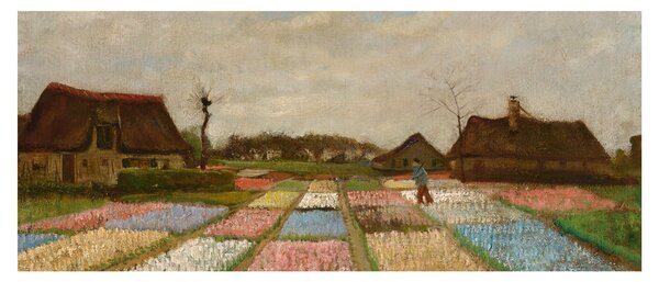 Obraz - Vincent van Gogh, Flower Beds in Holland, reprodukcia (120x50 cm)