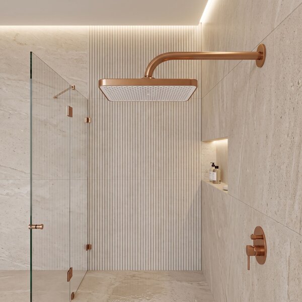 Obdĺžniková dažďová sprcha REA JS-032 Brushed Copper