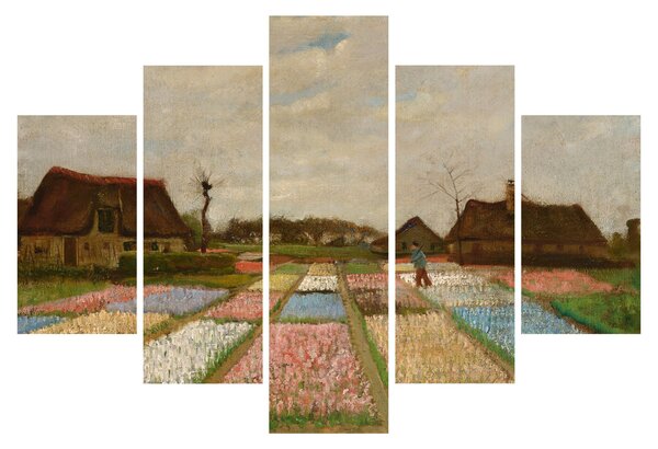 Obraz - Vincent van Gogh, Flower Beds in Holland, reprodukcia (150x105 cm)