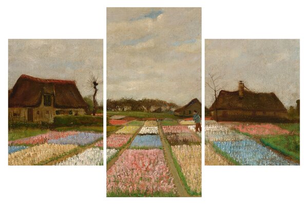 Obraz - Vincent van Gogh, Flower Beds in Holland, reprodukcia (90x60 cm)