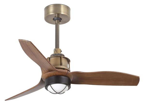 FARO 33428WT1N- LED stmievateľný ventilátor JUST FAN S 16W/230V priemer 81 cm hnedá/mosadz WT + DO