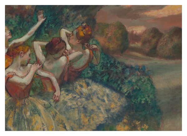 Obraz - Edgar Degas, Four Dancers, reprodukcia (70x50 cm)
