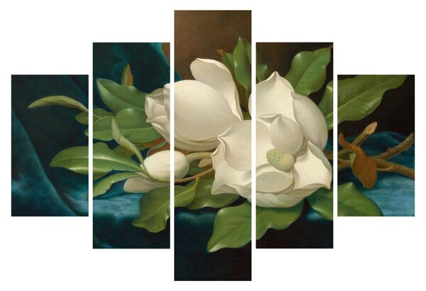 Obraz - Martin Johnson Heade, Giant Magnolias on a Blue Velvet Cloth, reprodukcia (150x105 cm)