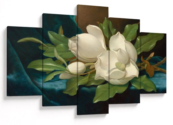 Obraz - Martin Johnson Heade, Giant Magnolias on a Blue Velvet Cloth, reprodukcia (150x105 cm)